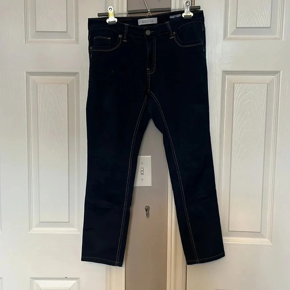KENNETH COLE Dark Wash Stretch Crop Denim Jeans, Size 6 - Picture 3 of 10